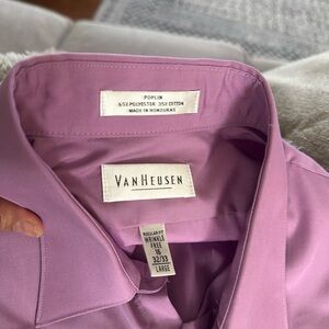 Van huesen purple button up shirt nwt